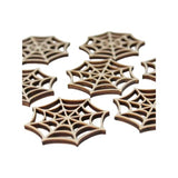 ALL SIZES BULK (12pc or 24pc) Unfinished Wood Wooden Laser Cutout Halloween Spider Web Dangle Earring Jewelry Blanks Shape Charms Crafts Made in Texan Wood Crafts
