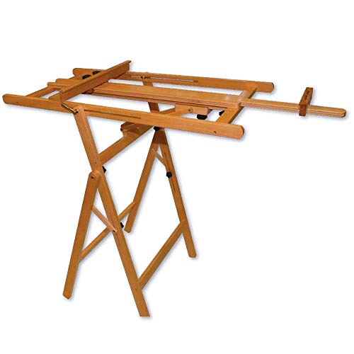 Mont Marte Convertible Studio Easel. Floor Easel Suitable for a Range of Canvas Sizes. Easy Height and Tilt Adjustment. MONT MARTE