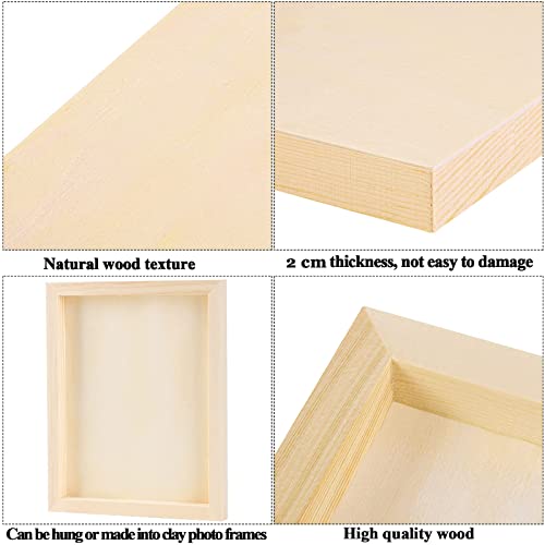 ADXCO 8 Pack Wood Panels 8 x 10 inch Wooden Canvas Board Unfinished Wooden Panel Boards for Painting, Arts, Pouring Use with Oils, Acrylics - WoodArtSupply