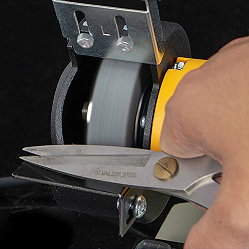 6 Inch Bench Grinder Grinding Wheel & Wire Wheel Brush with 1/2'' Arbor, 120 Grit Silicon Carbide Bench Grinding Wheel for Bench Grinder,for Drill POLIWELL