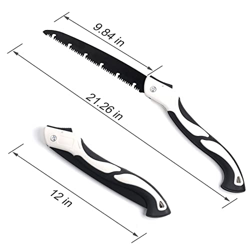 CAIDMOS Hand Saw, 12 inch Folding Hand Saw for Tree, Hand Pruning Saws with High-Manganese Steel Teeth for Smooth and Precise Cuts. Handsaws for CAIDMOS
