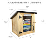 LITTLE FREE LIBRARY® Unfinished Kit with Official Charter Sign and World Map Access Included, Amish Crafted in America, Share Books, Support the LITTLE FREE LIBRARY