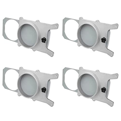 POWERTEC 70135-P4 4-Inch Aluminum Blast Gate for Dust Collector, Dust Collection Fittings, 4 PK POWERTEC