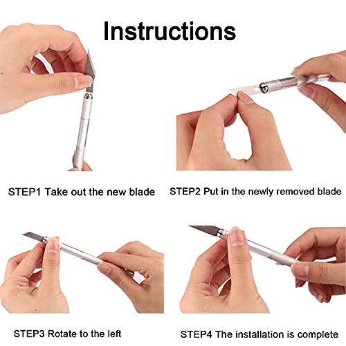 90PCS Knife Blades Precision Craft Knife Set, for DIY Artwork, Cutting, Models, Scrapbook BUIYLV