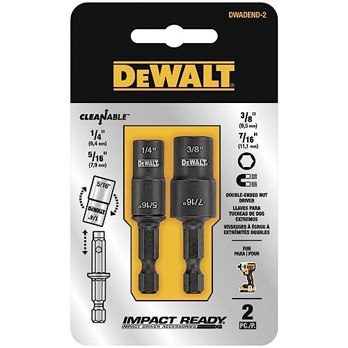 DEWALT Nut Driver Set, Double Ended, 2-Piece (DWADEND-2) - WoodArtSupply