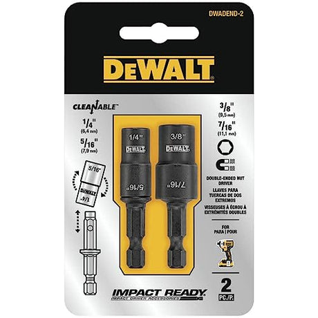 DEWALT Nut Driver Set, Double Ended, 2-Piece (DWADEND-2) DEWALT