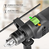 GALAX PRO Hammer Drill, 4.5A Corded Drill Impact Drill 0-3000RPM Electric Drill with 5 Drill Bit Set, Hammer and Drill Functions, 360°Rotating Handle GALAX PRO