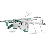 Grizzly Industrial G0699-12" 7-1/2 HP 3-Phase Sliding Table Saw with Scoring Blade Motor Grizzly Industrial