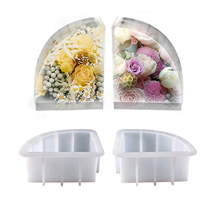 Large Resin Molds,Bookend Resin Molds,Large Geode Book Organize Resin Molds Silicone,Crystal Epoxy Deep Resin Molds,Epoxy Resin Molds for Flowers - WoodArtSupply