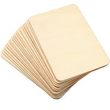 ZOENHOU 50 PCS 6 x4 Inch Unfinished Basswood Blanks, Rectangle Wood Pieces, Unfinished Wood Rectangles for Crafts Projects Painting Decoration ZOENHOU