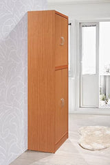 Hodedah 4 Door Kitchen Pantry with Four Shelves, Cherry Hodedah