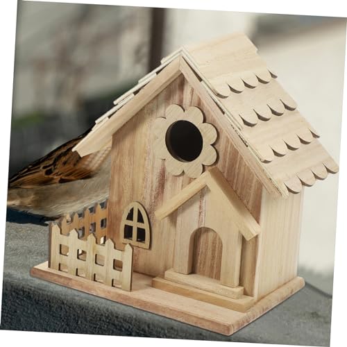 BESPORTBLE 2pcs Creative Bird Nest Decoration Bird House Cage Handcrafted Birdhouse Natural Wood Birdhouse Unfinished Bird Houses Unfinished Wood BESPORTBLE