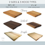 Personalized Engraved Wood Cutting Board - 9 Designs and 3 Wood Types - Made in the USA - Custom Wedding Gift, Anniversary Gift, Housewarming Gift, Generic