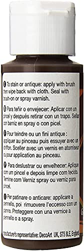 Decoart Americana Walnut Gel Stain - 2 Pack 2oz Walnut Wood Stain Solution Finish, Water Based Stain Gel for Wood Board, Wood Planks, Wood Decor,