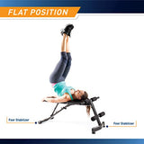 Marcy Multi-Purpose Adjustable Workout Utility Weight Bench for Full Body Upright, Incline, Decline, and Flat Exercise SB-228 , 42.00 x 26.00 x 48.00 MARCY