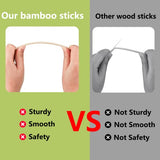 25PCS Dowel Rods Wood Sticks Wooden Dowel Rods - 1/4 x 12 Inch Unfinished Bamboo Sticks - for Crafts and DIYers DaTpuik