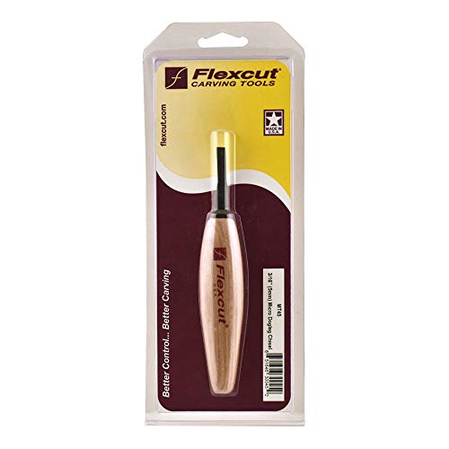 Flexcut Micro Dogleg Chisel, for Miniature and Fine Detail Work, 3/16 Inch (5 mm) (MT45) - WoodArtSupply