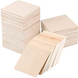 HOIGON 120 PCS 3 x 3 Inch Unfinished Wooden Squares Pieces, Natural Blank Wood Slices Wooden Square Cutout Tiles for Crafts, Cup Coasters,Burning, HOIGON