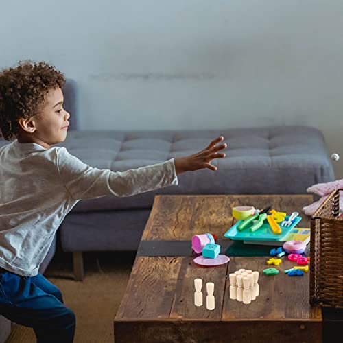 Ciieeo 20pcs DIY Painted Puppet Wooden Nutcracker DIY Unfinished People Wooden Unfinished Wooden Peg Dolls Wood peg Doll with hat Kids Dolls Wooden Ciieeo