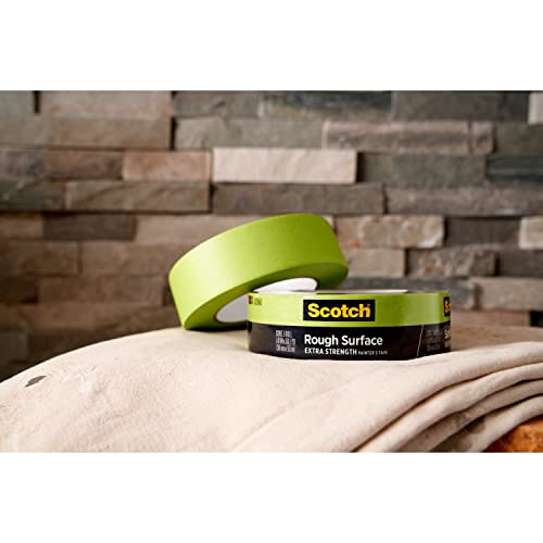 Scotch Painter's Tape Rough Surface Extra Strength Painter's Tape, Green, Tape Protects Surfaces and Removes Easily, Rough Surface Painting Tape for