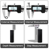 werka Digital Caliper, 0-6” Calipers Measuring Tool, Micrometer Caliper with 0.001”High-Accuracy,Inch/Fraction/Millimeter Conversions Button,4 werka
