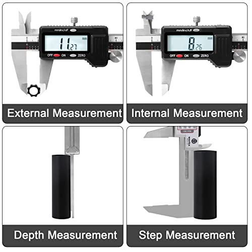 werka Digital Caliper, 0-6” Calipers Measuring Tool, Micrometer Caliper with 0.001”High-Accuracy,Inch/Fraction/Millimeter Conversions Button,4 - WoodArtSupply