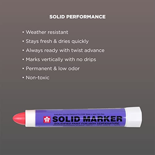SAKURA Solid Paint Markers - Permanent Marker Paint Pens - Window, Wood, & Glass Marker - Red Paint - 1 Pack SAKURA
