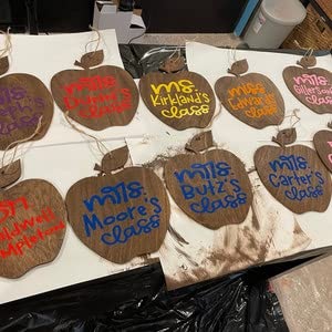 Unfinished Wood Apple Shape | DIY School Teacher Craft | Up to 36" 7" / 1/4" 24 Hour Crafts