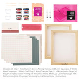 Speedball Deluxe Screen Printing Craft Vinyl Kit - Use with Cutting Machine to Print T-Shirts and Home Decor Speedball