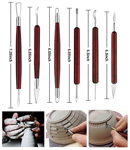 Artzuvs Clay Tools,28pcs Polymer & Pottery Sculpting Tools Set,Ceramic Tools, Modeling Clay Supplies Tools Kit for - WoodArtSupply