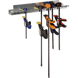Quick-Release Bar Clamp Rack – Tool Storage Rack Holds 15 Bar Clamps - Sturdy Galvanized Steel Bar Clamp Rack - 24-3/8" Long Clamp Rack Woodworking ROCKLER