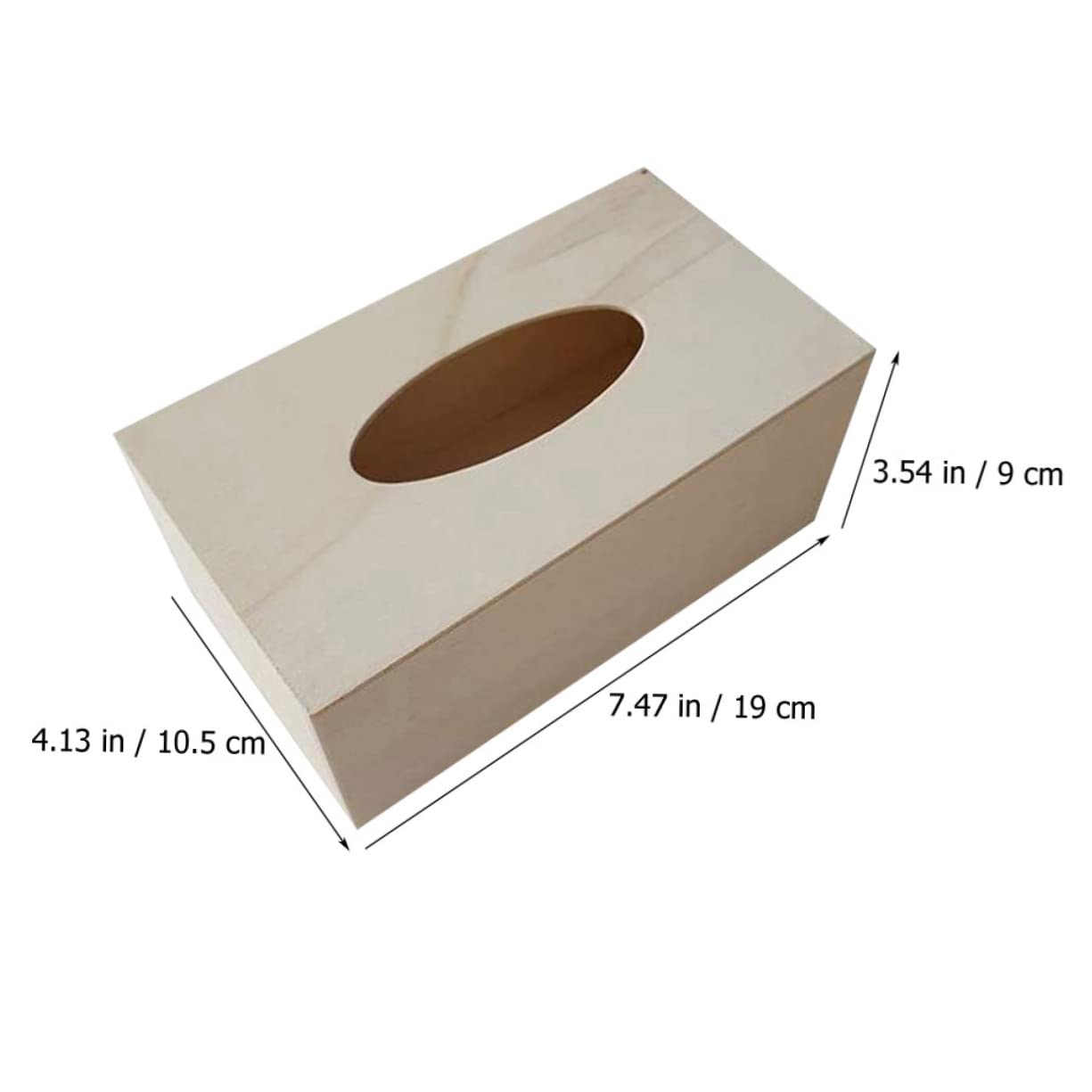 STOBOK Kids DIY Craft Kit 6pcs Box DIY Tissue Box Desk Dispenser Container Square Tissues Dispenser Paper Holder Box Crafting Blank Box Wooden Towel STOBOK