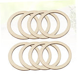 SEWACC 50pcs Natural Wood Frame Wood Decor Rustic Decor Bamboo Hoops for Crafts Flat Wreath Form Wooden Circles DIY Craft Decor Ring Dreamcatcher SEWACC