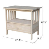 International Concepts Mission TV Stand, Unfinished IC International Concepts