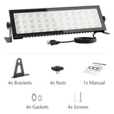OOOLED 2 Pack LED Shop Lights, 100W 13000LM 6000K Super Bright LED Work Light, IP66 Waterproof LED Flood Light Outdoor with Plug, LED Shop Lights for OOOLED