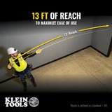 Klein Tools 9516 Tape Measure, 16-Foot Compact Double-Hook Imperial Measuring Tape with Finger Brake, Nylon Blade, Easy to Read Bold Lines Klein Tools