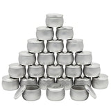 Bright Creations 24 Pack Small 4 oz Candle Tins for Making Candles with Lids, Round Containers for DIY Crafts (Silver, 3 x 2 in) Bright Creations