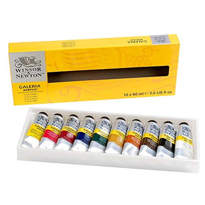 Winsor And Newton Galeria Acrylic Paint Colour Basic Set Each (56850) - WoodArtSupply