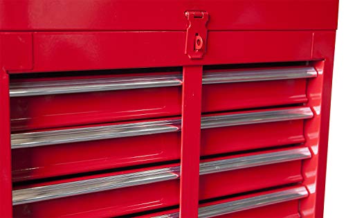 BIG RED ATBT1204R-RED Detachable 4 Drawer Tool Chest with Large Storage Cabinet and Adjustable Shelf, 11" x 20.3" x 40.4" BIG RED