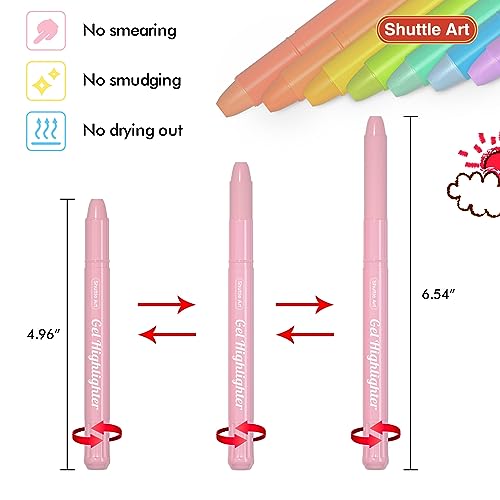 Shuttle Art Bible Highlighters and Pens No Bleed, 12 Pastel Colors Gel Highlighters No Bleed Through, Bible Journaling Supplies, Great for Journaling Shuttle Art