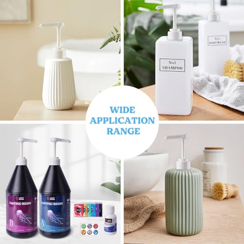 LET’S Resin Gallon Pump Dispenser, 10CC 2Pcs Heavy-Duty Leak Proof Resin Pump Dispenser,BPA Free 38/401Resin Accessories for Dispensing Resin, LET'S RESIN