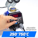 WEP 939D-VI Dual Pen Wood Burning Kit 250-750℃/482-1382℉ A/B Toggle Wood Burning Tool with 2 Detachable Pens, 20 Wood burner Tips, Dual-Barrel WEP