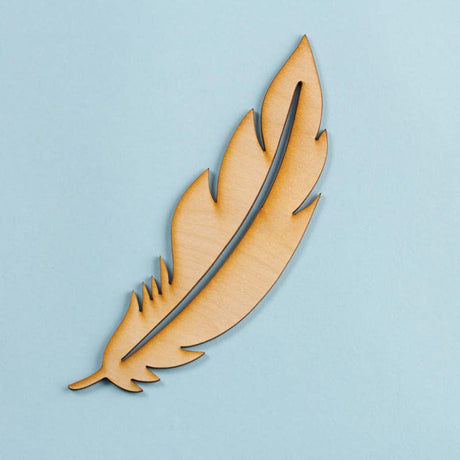 Pack of 12 Unfinished Wood Feather Cutout by Factory Direct Craft - Blank Wooden Feather Craft Shapes Make Wedding Favors, Christmas Ornaments, Gift Factory Direct Craft