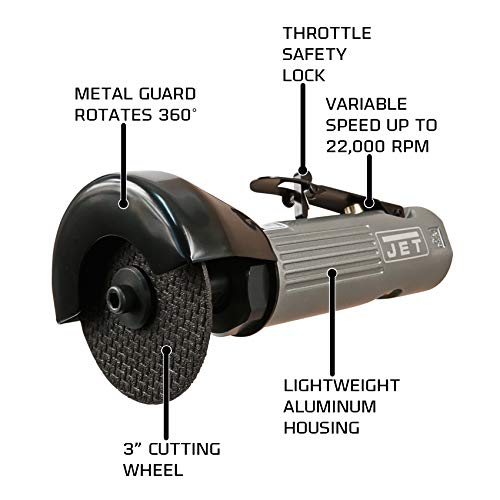 JET 3-Inch Pneumatic Cut-Off Tool, 22000 RPM (JAT-930) - WoodArtSupply