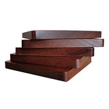 Personalized Coasters, Custom Engraved Wood Coasters for Drinks, Monogram Coasters with Holder, Wedding Gifts, Parents Gifts (M) Mojia