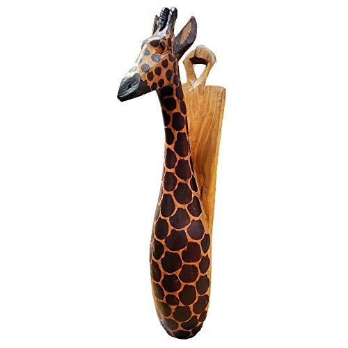Stoneage Arts Exotic African Animals Majestic Wall Décor Hand Carved Native Wood Sculpture African Safari Decorative Accent An Awesome Gifting Idea.