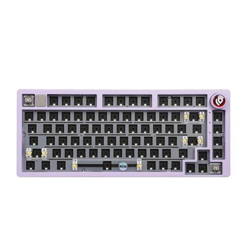 EPOMAKER x LEOBOG Hi75 Aluminum Alloy Wired Gaming Keyboard Barebones Kit, 75% Gasket-Mounted RGB Creamy Keyboard, Hot-swap Custom Mechanical EPOMAKER
