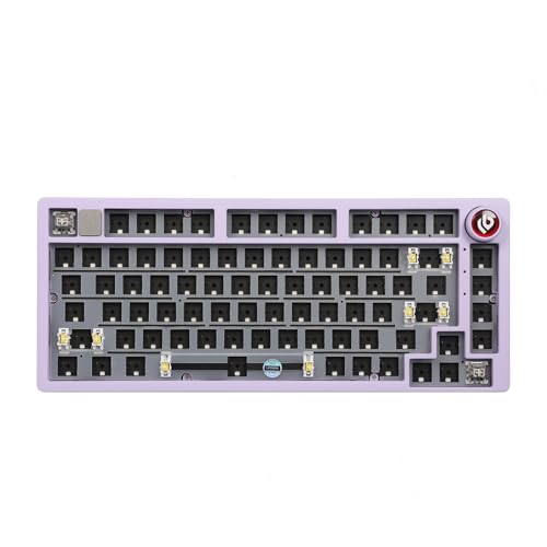 EPOMAKER x LEOBOG Hi75 Aluminum Alloy Wired Gaming Keyboard Barebones Kit, 75% Gasket-Mounted RGB Creamy Keyboard, Hot-swap Custom Mechanical