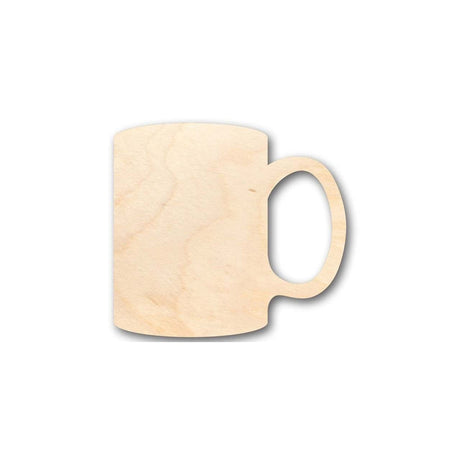 Unfinished Wood Coffee Mug Shape - Kitchen - Craft - up to 24" DIY 5" / 1/4" 24 Hour Crafts