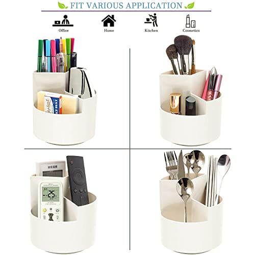 Siveit Desk Pencil Pen Holder, Desk Organizers 3 Slots 360-Degree Rotating Pen Holder for Desktop Storage Stationery Supplies Organizer, Home, Siveit